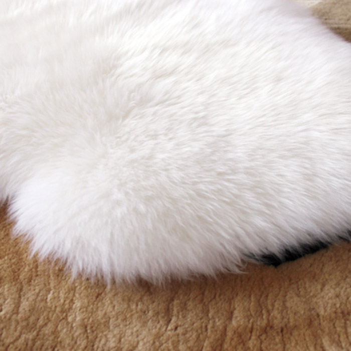 ニュージーランド原皮のムートン長毛フリース; シープスキン　ラグ, 90*60cm; 毛足 50-70mm