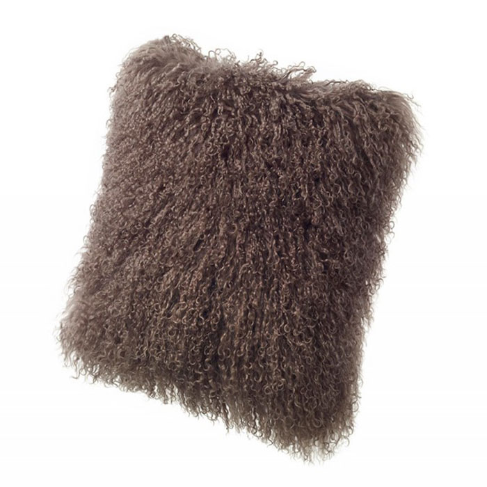 中国チベットラムクッション カバ-; シープスキン　長毛ピロークッション；40cm x 40cm、50cm x 50cm