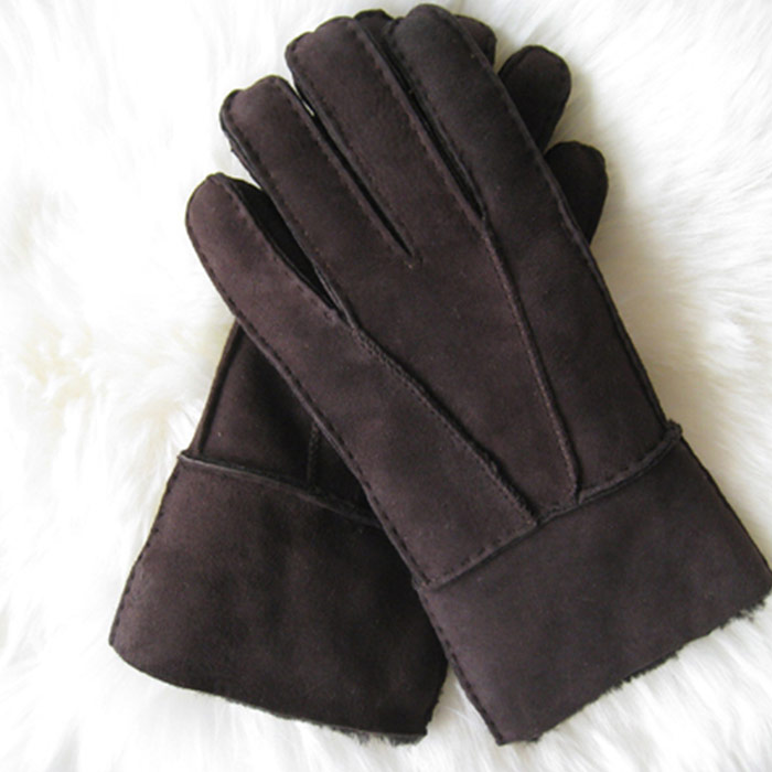 ムートン レザー グローブ ;クラシック　デザイン； 手縫い 手袋
