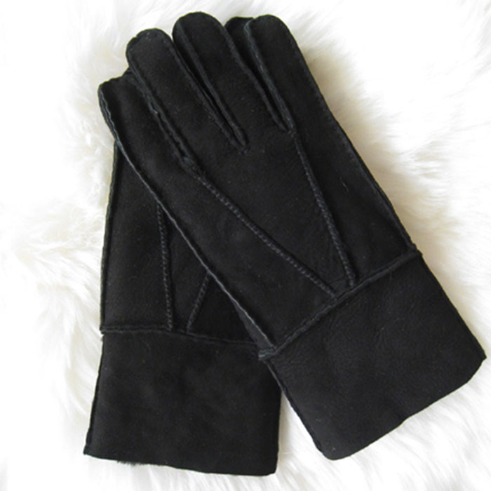 ムートン レザー グローブ ;クラシック　デザイン； 手縫い 手袋
