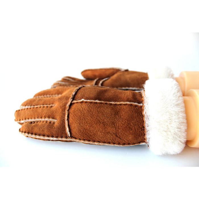 レディース シープスキン  グローブ  I 型; 長スタイル　ム-トン手袋　手縫い, メリノ シープスキン グローブ