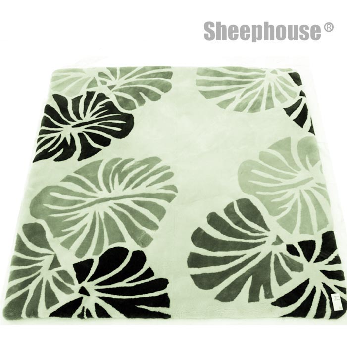 オーストラリア原皮,ラグ,カーペット, ム-トン,羊毛皮,手作り物,花柄デザイン,200CMX200CM